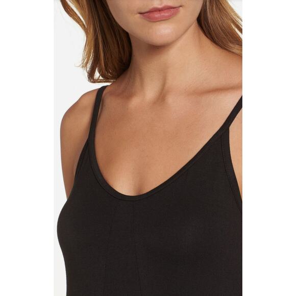 NWT Nordstroms Loveappella Black T'shirt Maxi Dress XL Spaghetti Strap Summer - Picture 2 of 13